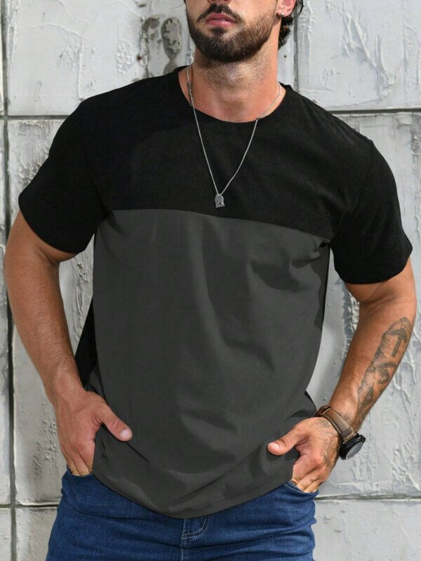 Camiseta de hombre de dos tonos